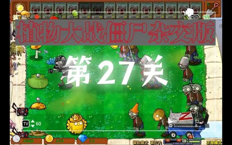 植物大战僵尸杂交版27关怎么过