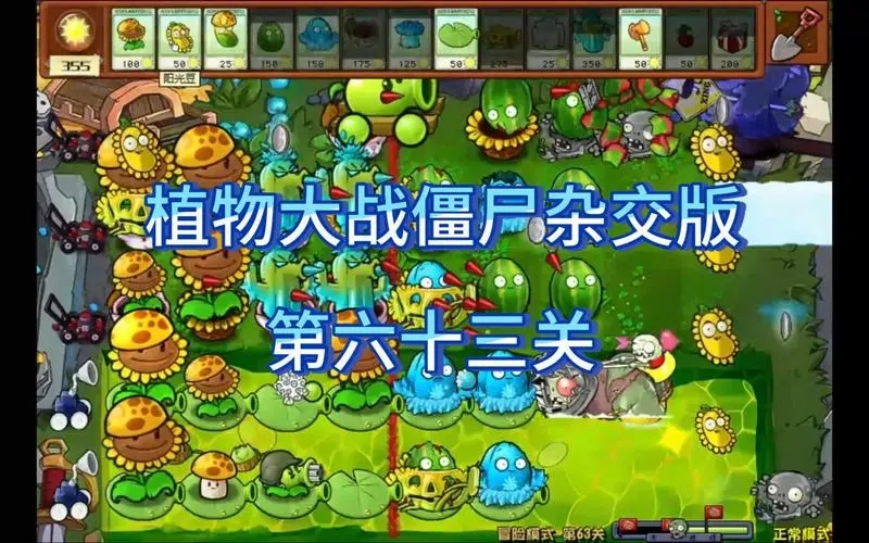 植物大战僵尸杂交版63关怎么过